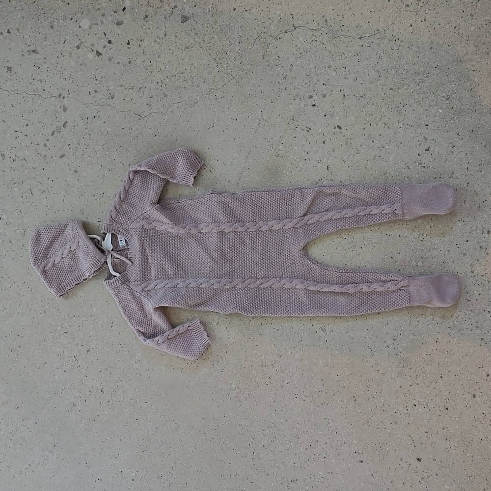 COCO BLANC 12M girls  Sweater Romper W/feet